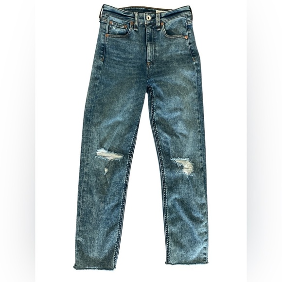 Rag and Bone Ladies Nina High Rise Ankle Cigarette Jean Size 24 - Picture 1 of 5